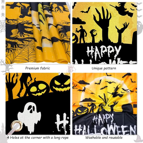 Stor Halloween-baggrundsbanner - Orange Moon Pumpkin