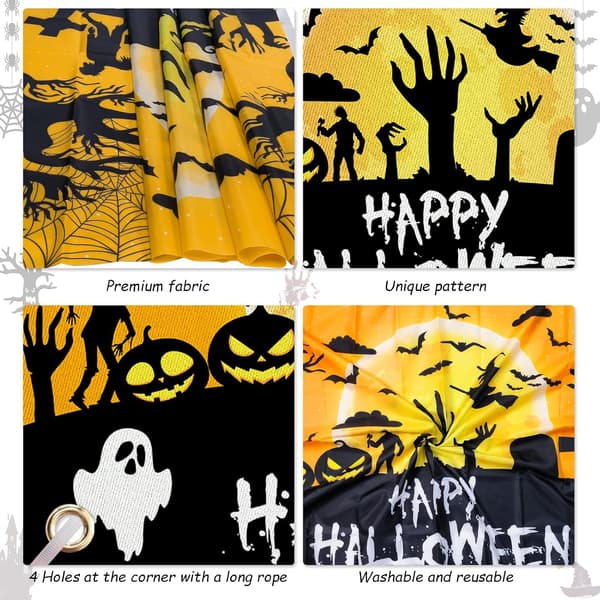 Stor Halloween-bakgrunnsbanner - Orange Moon Pumpkin
