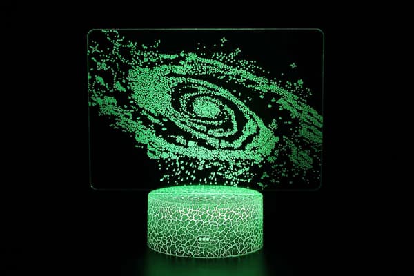 3D Illusion Univers Stjerner Natlampe 16 Farveændringer
