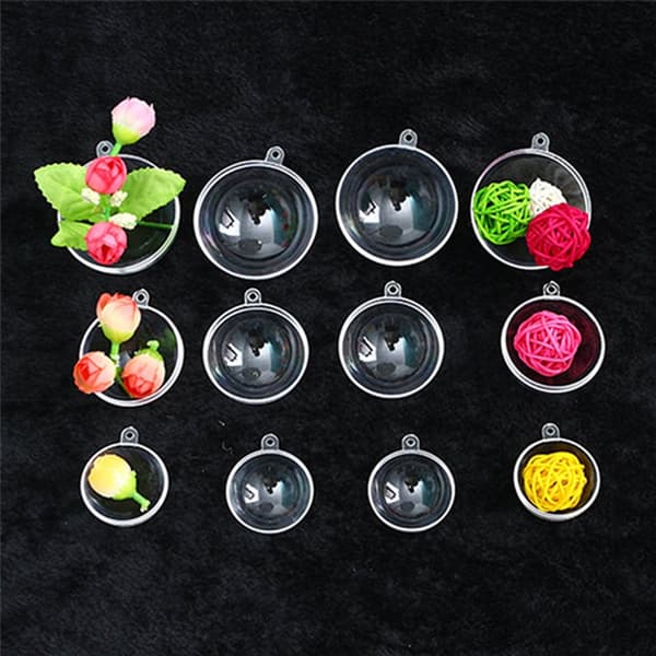 Transparent öppen plast juldekor Ball Bauble Ornament 5CM