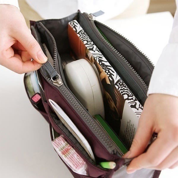 Multifunktionel organizer håndtaske etui gray