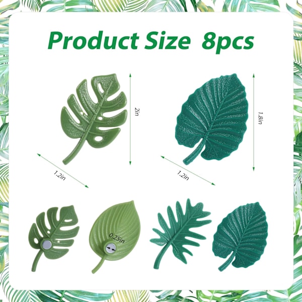 Kjøleskapsmagneter, Monstera Plante Kjøleskapsmagneter Dekorative, 12 stk