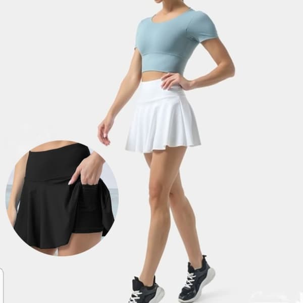 Juoksushortsit tennis-hame MUSTA black M