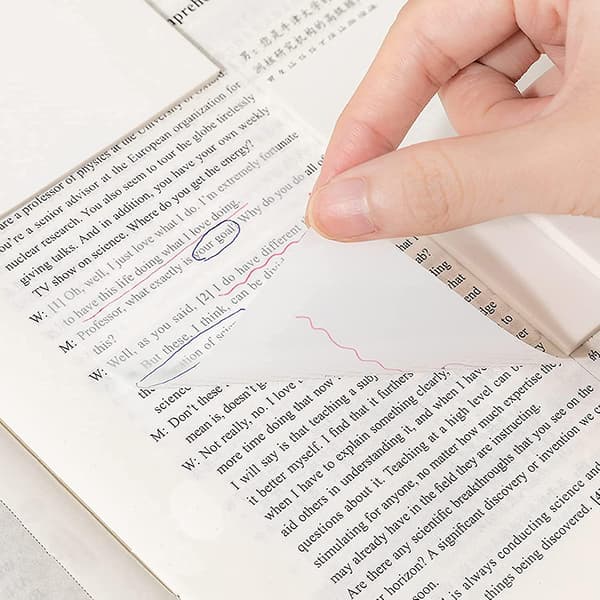 100 st Transparenta klibblappar Självhäftande anteckningsblock