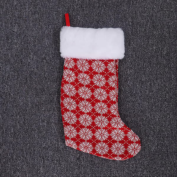 Red Print Tyg Julstrumpor Kit - Klassisk julklapp