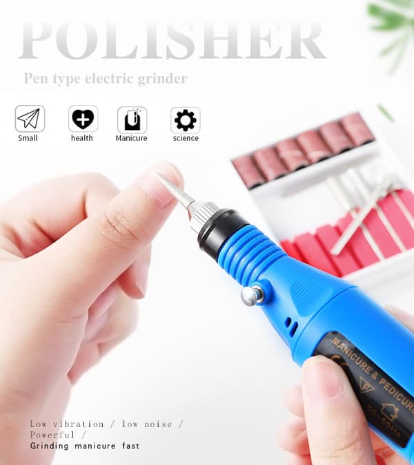 Mini elektrisk nagellacksmaskin elektrisk nagelfil grön usb