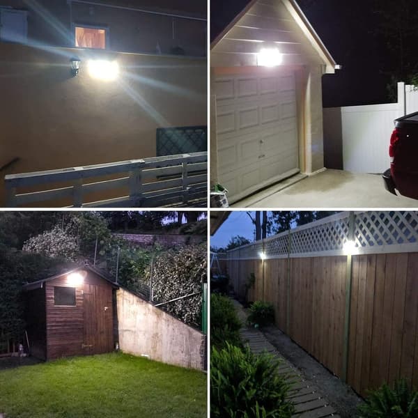 Solar Lights Outdoor, 2 Pack 144 LED Solar Light IP65 Vattentät