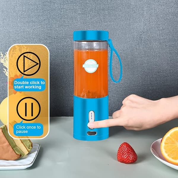 Bærbar blender til shakes og smoothies Opgraderede 18Oz bærbare blendere med 6 blade