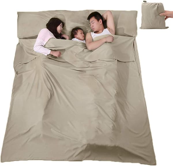 Portable Anti-Dirt Camping Reiselaken - Khaki, Lett og