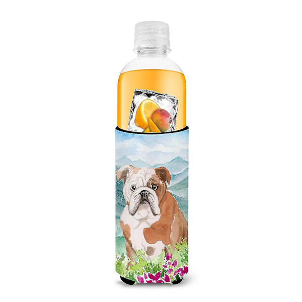 Mountian Flowers Engelsk Bulldog Michelob Ultra Hugger til slanke dåser