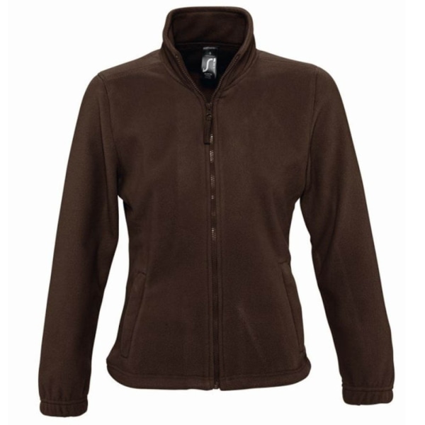 SOLS Naisten North Full Zip Fleece -takki Tumma suklaa Dark Chocolate XXL