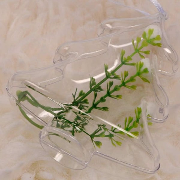 5 stk Transparente juletrekuler