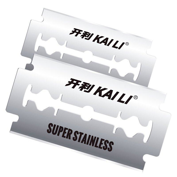 Barberblad Dobbelblad -pakke Kaili Super Stainless silver