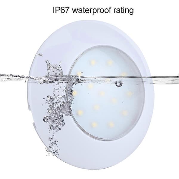 15LED Rund Kuplellys IP67 5000-6000K 3W 300LM Billoftslampe Indvendig Belysning 95mm 12V-24V