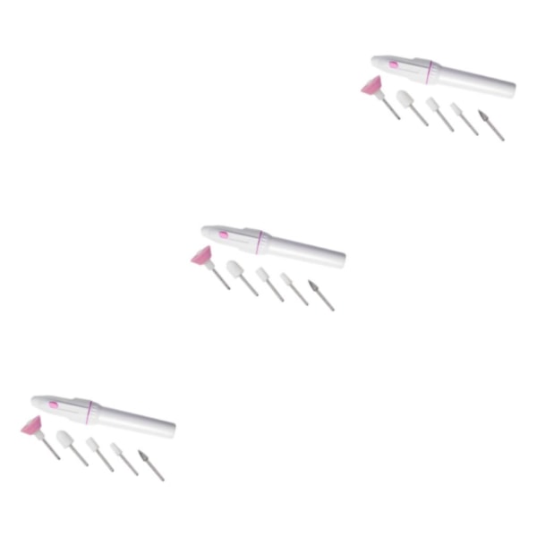 1/2/3 1x Portabel Elektrisk Negleborrmaskin Sett Polering for 3Set