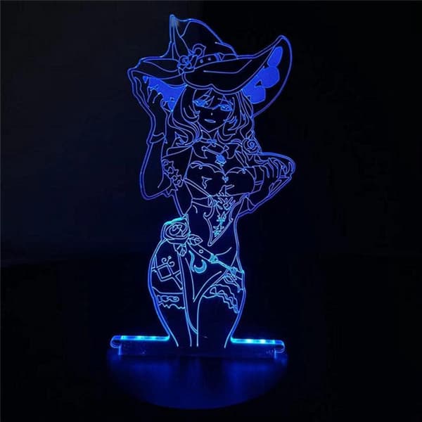 Spel Genshin Impact Lisa lampa Night Light Illusion Light 3D