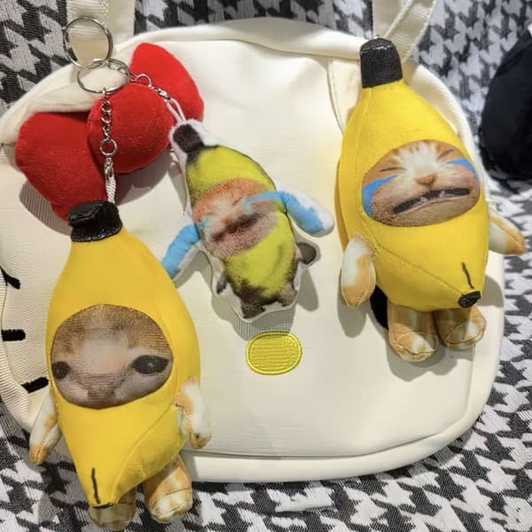 Banana Cat Plush Pendant Sound Plush Doll 5