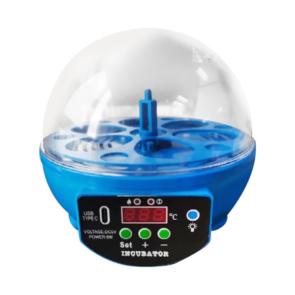 USB 6 Eggs Incubator Automatisk Äggvändare för att kläcka fåglar och
