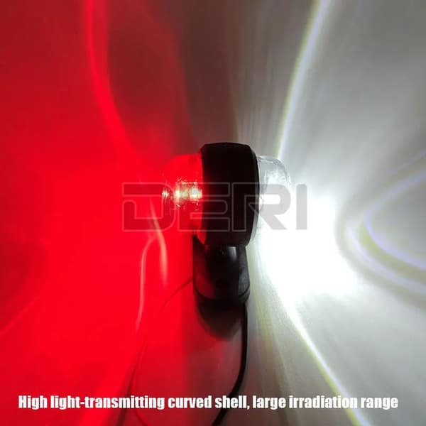 2 stk. Lastbil Trailer Lys LED Sidemarkeringslys Positionslys red white