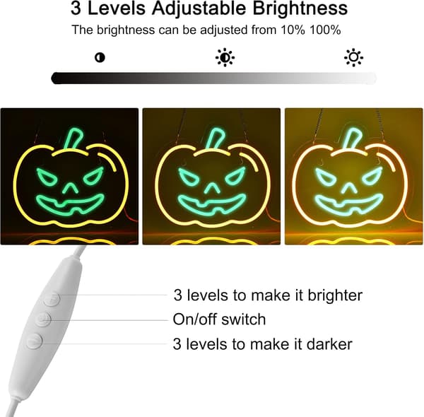 Halloween Gresskar Neonskilt Ølbar Man Cave Klubb Soverom LED