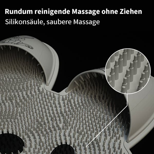 Grå multifunktionel silikone massagemåtte, beroligende