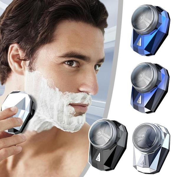 Mini bærbar elektrisk barberhøvel for menn USB oppladbar barbermaskin Bea blue One-size