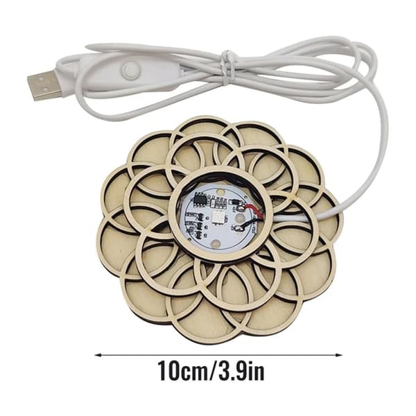 Crystal Ball Display Stand Crystal Ball Hållare VIT LJUS White Light