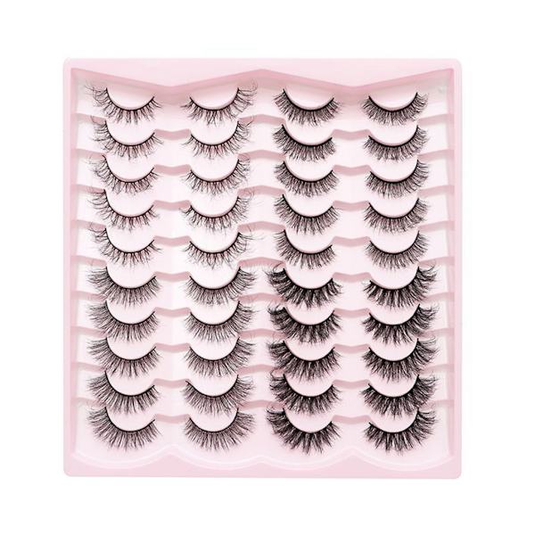 Tekoripset Irtoripset Cat-Eye Ripsienpidennykset Tekominkkiripset Luonnollisen näköiset Muhkeat Wispy-ripset, jotka näyttävät pidennyksiltä 13