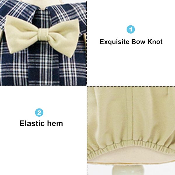 Husdjurskläder Hundskjortor Randig Overall Jumpsuit med Khaki S