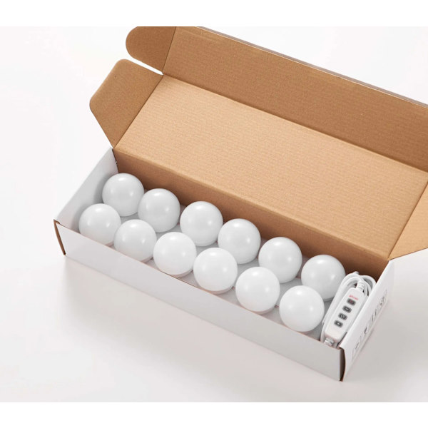 USB 3 Färg LED Makeup Ljus Ögonskydd Bulb Sminkbord Smink Ljus Sminkspegel Hem Dre 12 lights