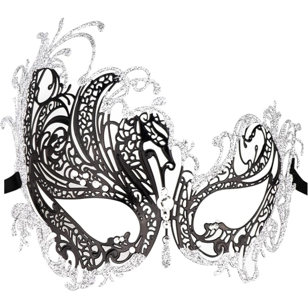 Halloween Mask - Mardi Gras Party Mask - Metall Lady Ball Mask