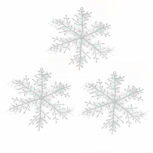24 pack  små snöflingor vit white