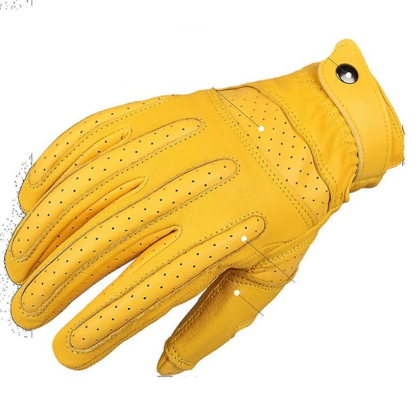 Helfinger Getläder Touch Screen Motorcykelhandskar Herr/Kvinnor S,M,L,XL,XXL Perforerade