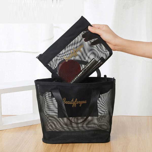 Makeup rush Travel Case Kosmetisk toalettväska Organizer Mesh K B