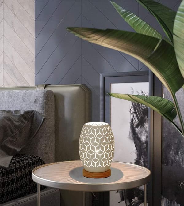 (Geometrisk form) Metall Lampform Sängbordslampa Trä Bas