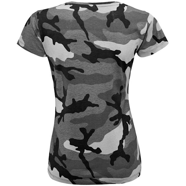 SOLS Dame/Dame Camo Kortarmet T-skjorte Grå Camo Grey Camo M