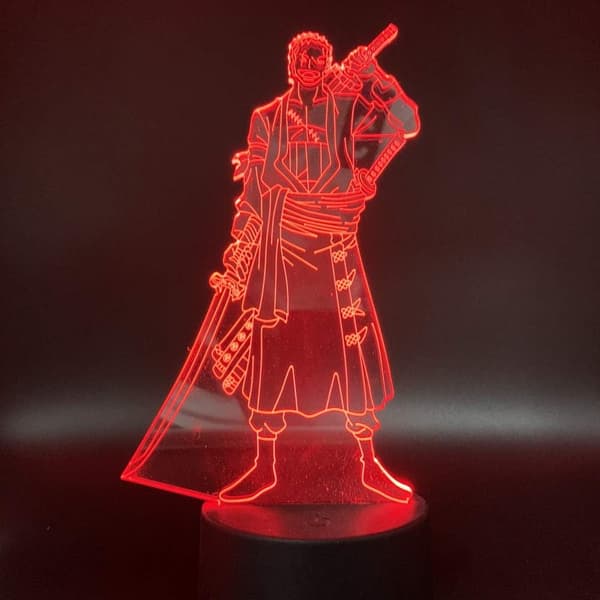 One Piece Luffy 3D Illusion Natlampe Smart Touch, RG