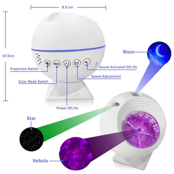 Star Sky Projector, Star Projection Night Light, LED Galaxy