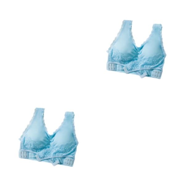 1/2/3/5 polyester mjuk och andas bralette för kvinnor - Blue XXXL,1 2PCS