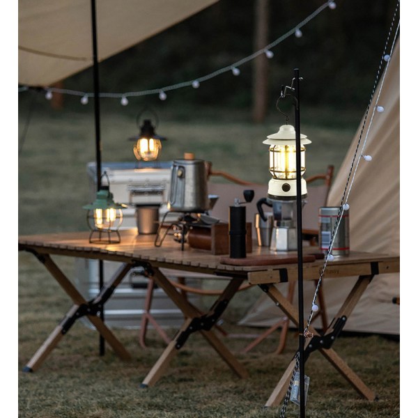 Utomhuscampinglampa Bärbar Retro LED-lampa Hängande campingljusverktyg