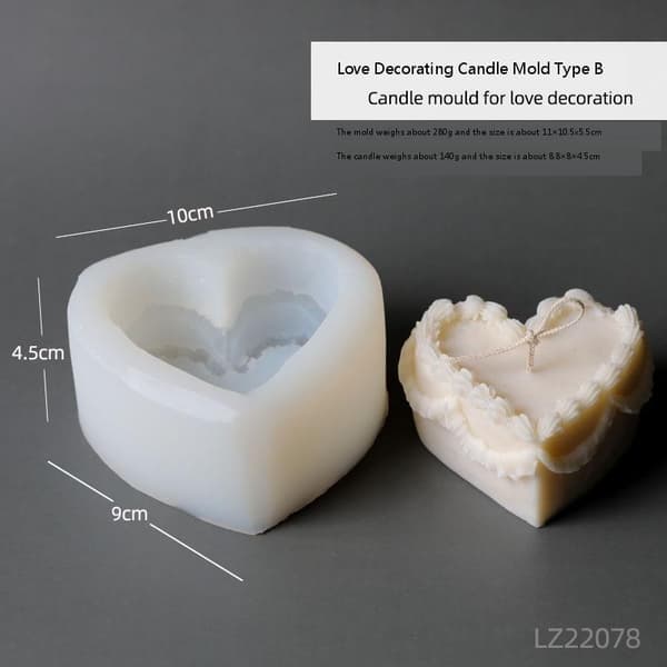 Lysformer Lys Stearinlys DIY Støpeformer i Silikonform lz22078 love decorating b