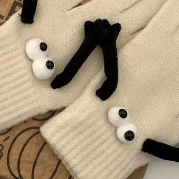 Vinter varma magnetiska handskar, par handskar som håller händerna black