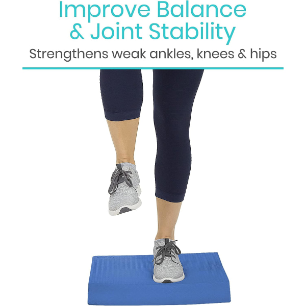 Liten balansbräda, träningsbalansdyna, yogamatta tjock, halkfri skumdyna, yogamattor för balansträningsstabilitet W