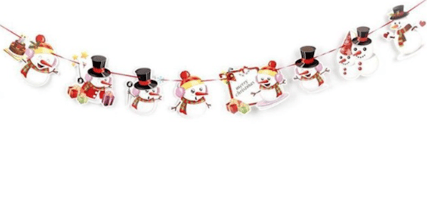 Juleguirlande med snemænd multicolor