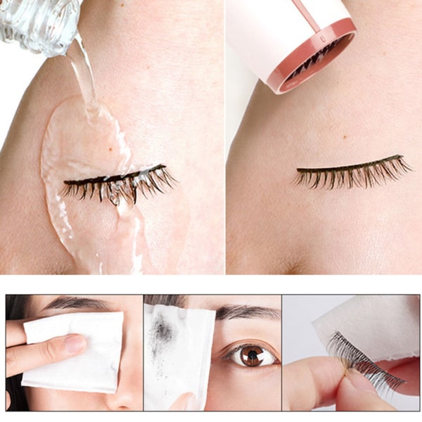 3 par magnetiske eyeliner falske øjenvipper til fester Bryllupsforlovelsesaktiviteter Magnetisk eyeliner med 3D-øjenvipper Package one 14