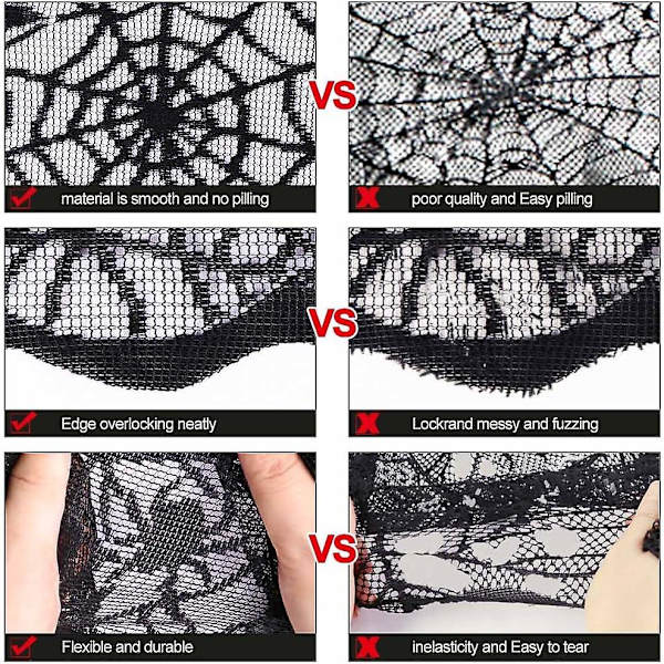 Gothic Spider Web Bats duk: Elegant Halloween-dekor