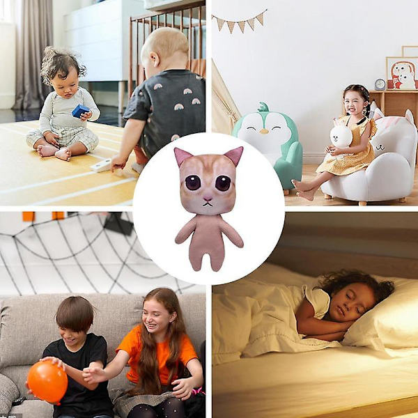 Glad El Gato Katt Plyschleksaker Rosa Kattungar Plyschdocka Flickor Mjukdjur Heminredning Slängkudde Barn Födelsedag Julklappar