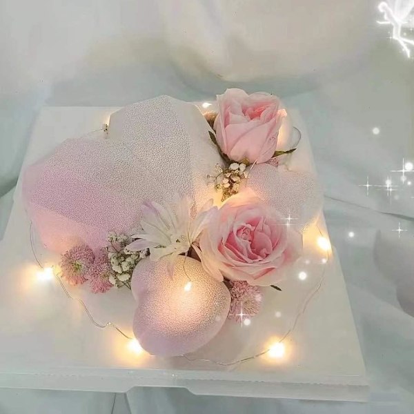 2-pakke forme til bagning, 3D hjerteformede forme til Valentinsdag