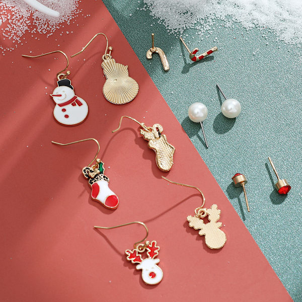 12pcs Jul örhängen studs Earrings