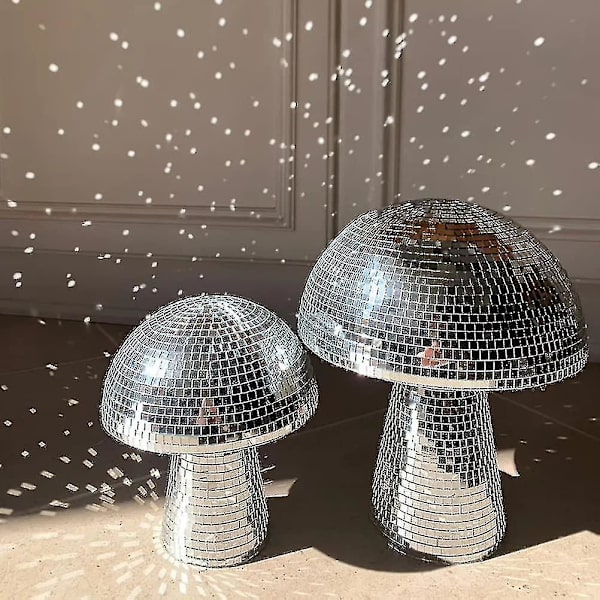 Ny Mushroom Disco Ball reflekterande spegelboll för bröllopsfestrum Bardekoration